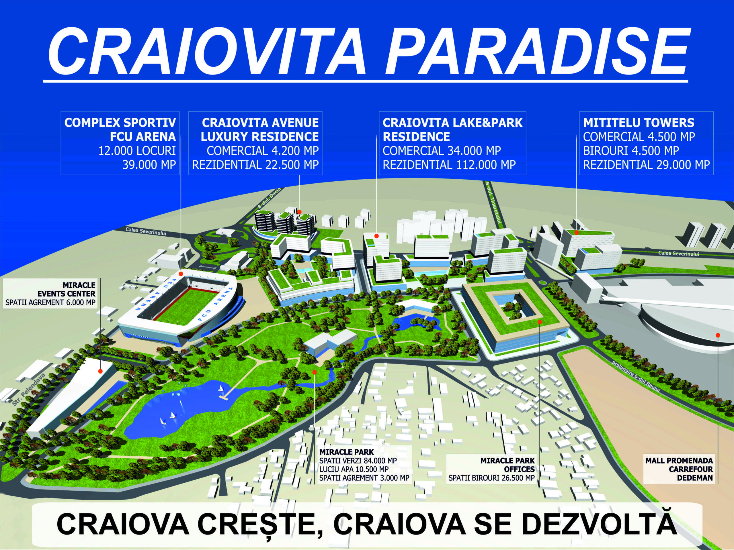 CRAIOVITA PARADISE – CRAIOVA, dezvoltare urbanistică fără precedent